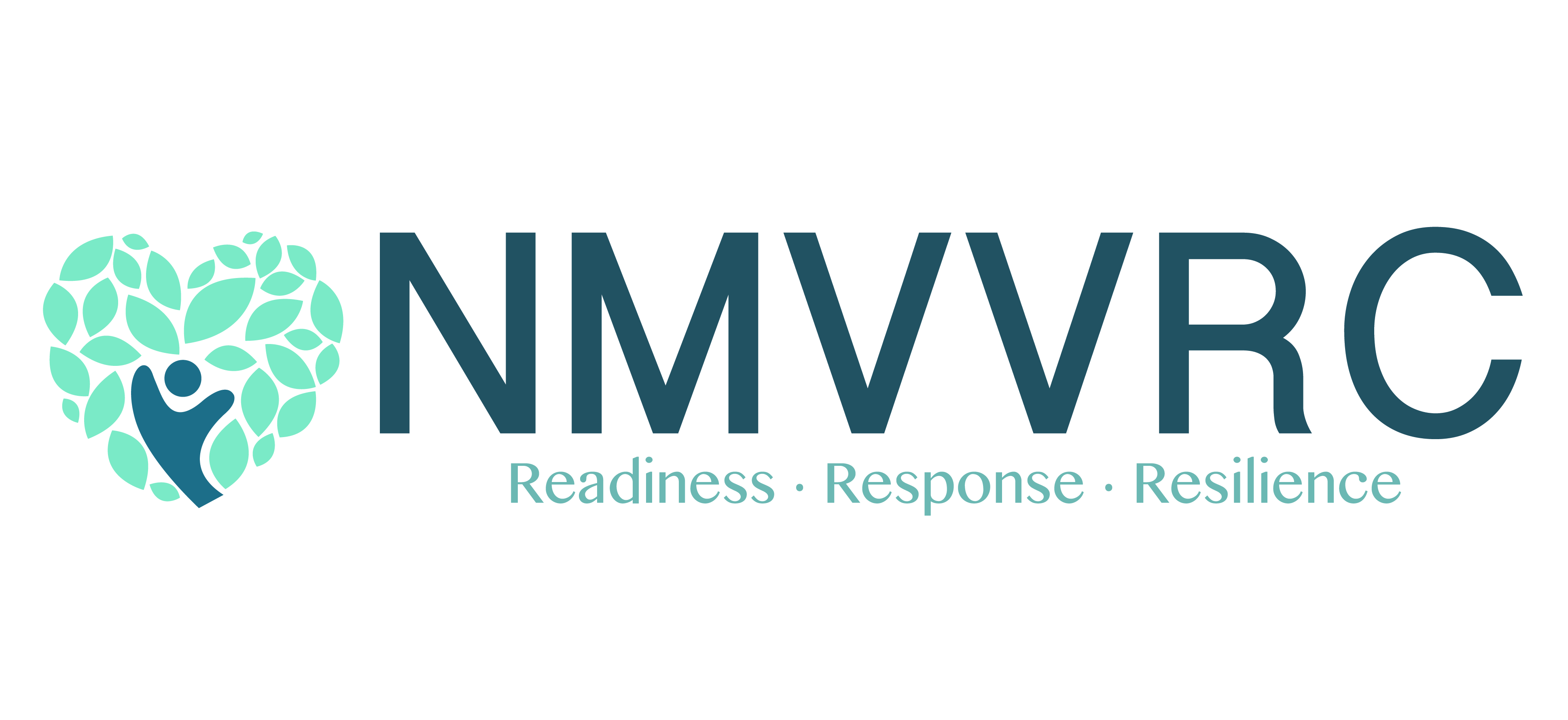Heart with letters NMVVRC. Readiness, Response, and Resilience spelled underneath NMVVRC
